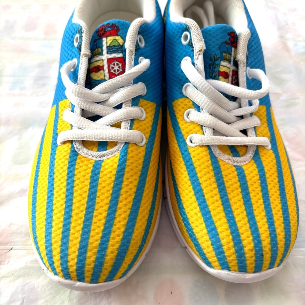 NWOT Aruba Special Sneakers Blue and Yellow Athletic Sneakers SZ 6 - Picture 9 of 13